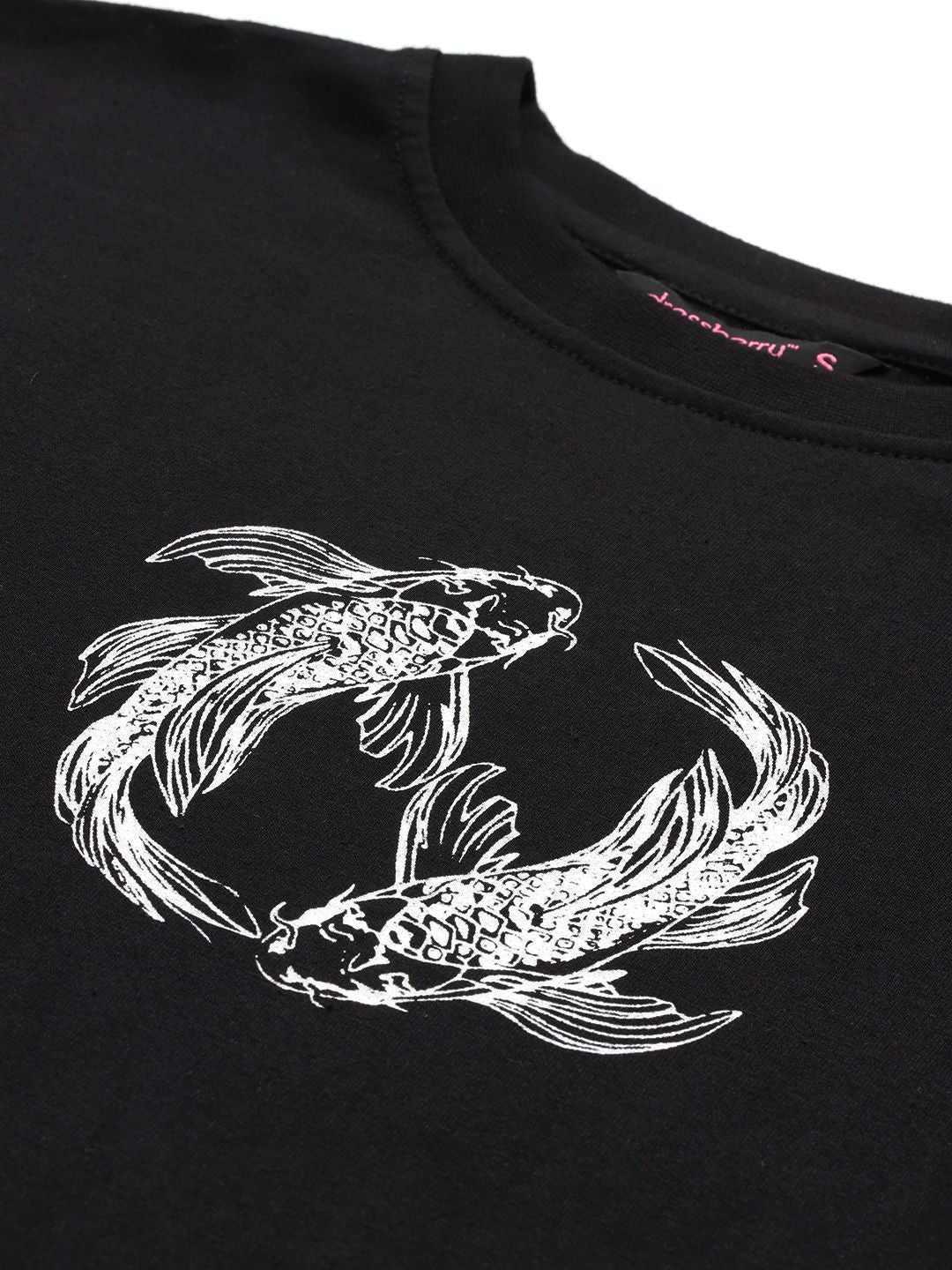 DressBerry Women Printed Drop-Shoulder Sleeves Pure Cotton T-shirt