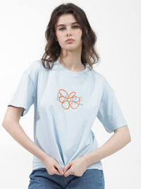 RAREISM Round Neck Drop-Shoulder Sleeves Cotton Boxy T-shirt