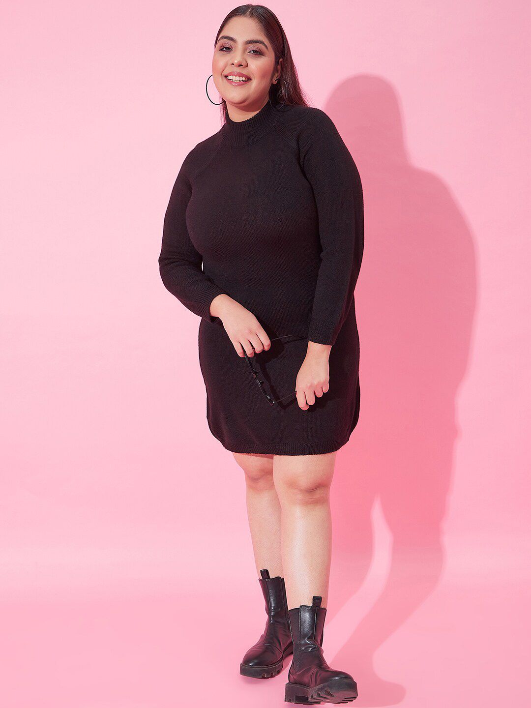 CURVY STREET Sweater Midi Cotton Dress