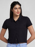 SPYKAR Spread Collar Short Sleeves Casual Shirt