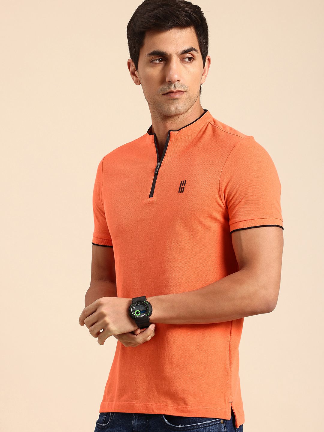 Being Human Solid Pure Cotton T-shirt