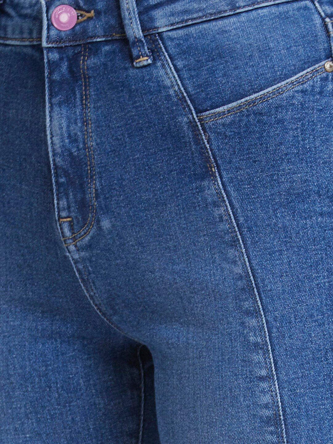 SPYKAR Women Elissa Bootcut Fit Clean Look High-Rise Stretchable Crinkle  Jeans