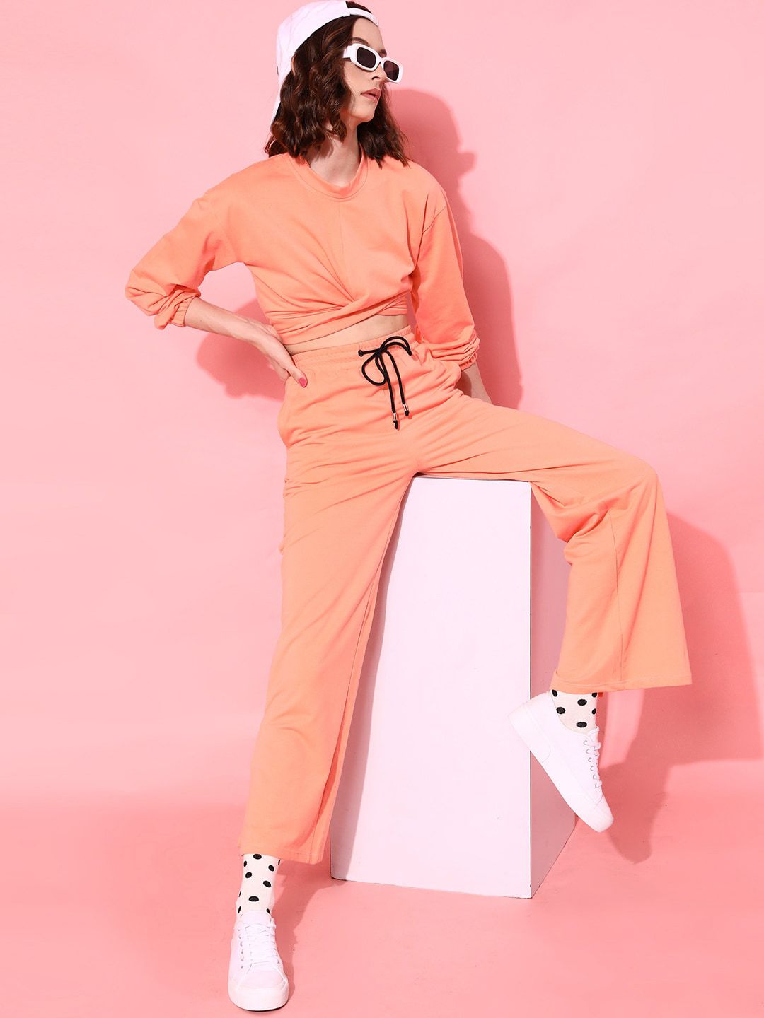 STREET 9 BASICS Women Bright Orange Solid Trousers