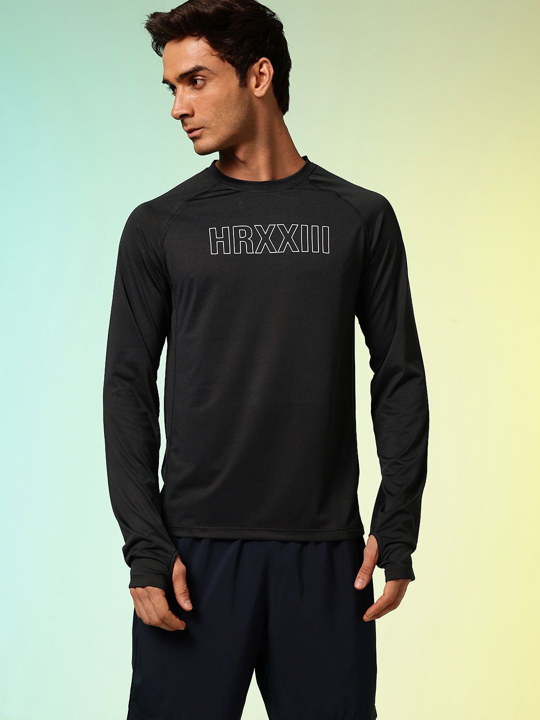 HRX by Hrithik Roshan Brand Logo Printed Rapid-Dry Training T-shirt
