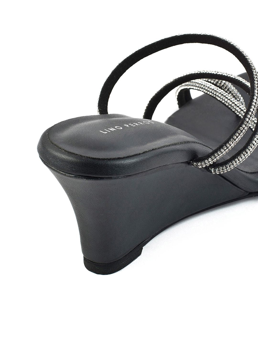 Lino Perros Embellished Open Toe Wedge Sandals