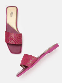 Anouk Women Woven Design Ethnic Open Toe Flats