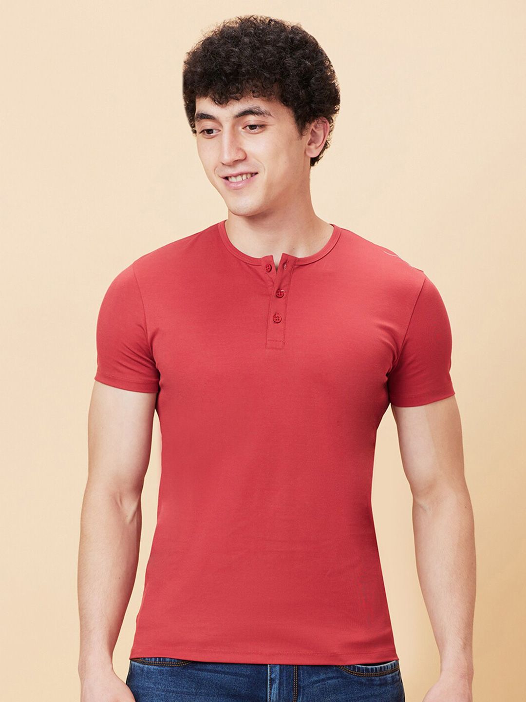 Being Human Henley Neck T-shirt