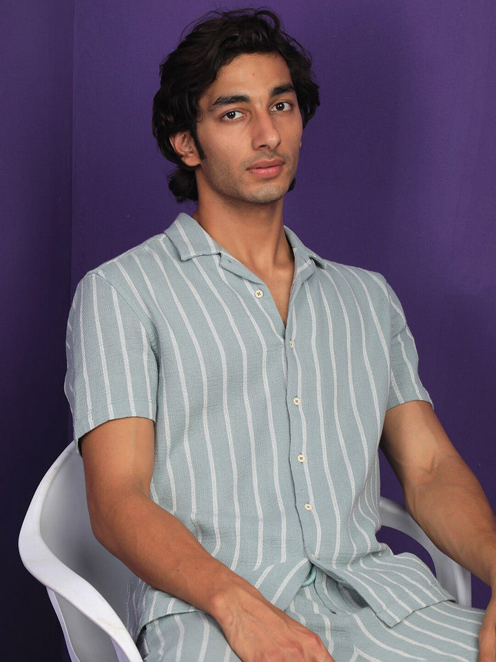 RARE RABBIT Men Nanos Striped Slim Fit Opaque Shirt