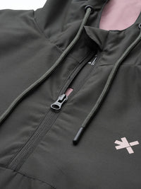 HRX by Hrithik Roshan Rapid-Dry Typography Print Hooded Training Tailored Jacket