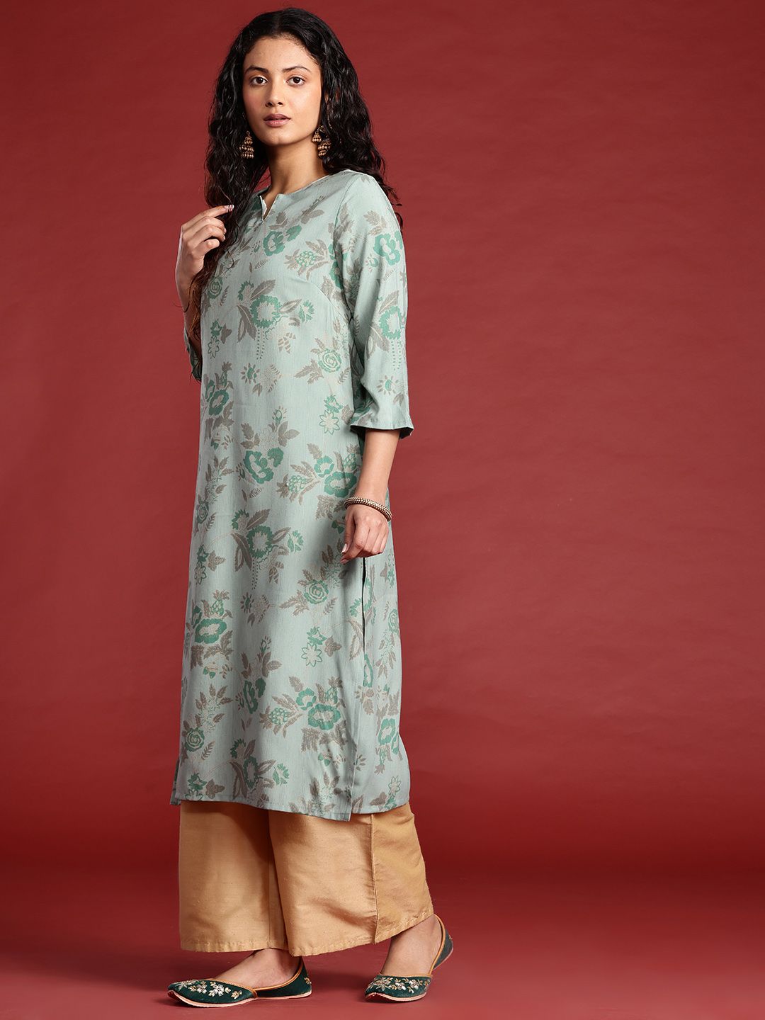 Anouk Printed Straight Kurta