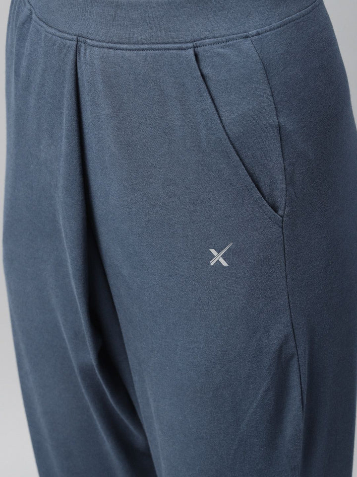 HRX by Hrithik Roshan Women Navy Solid Regular Fit Yoga Track Pants