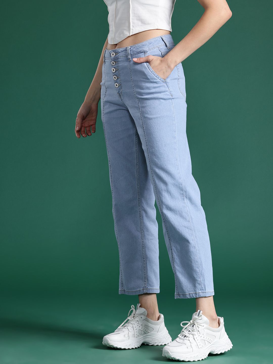 DressBerry Women Slim Fit Cropped Jeans