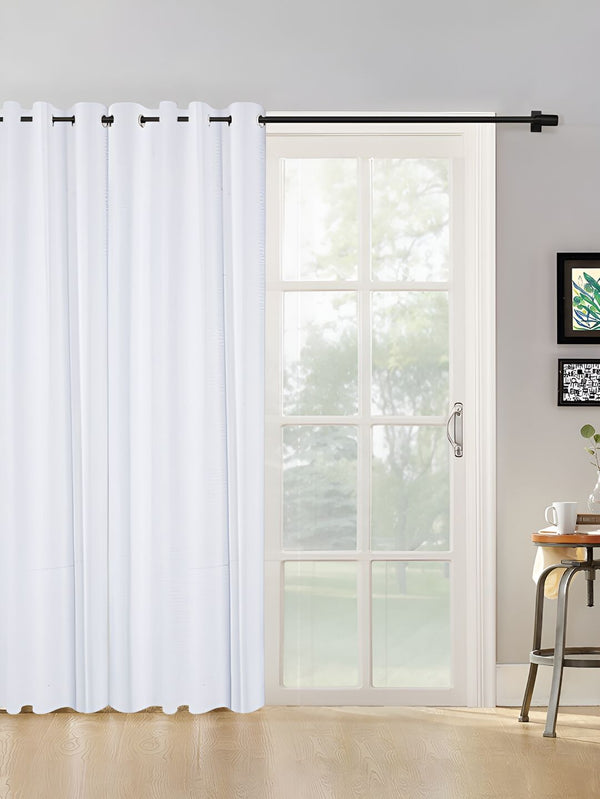 HOSTA HOMES White Black Out Door Curtain