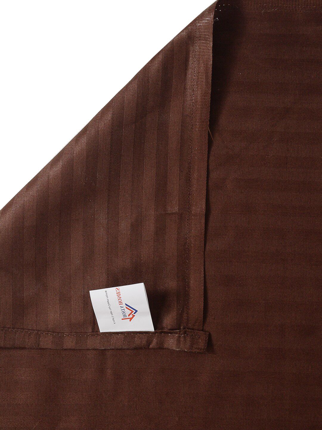 HOSTA HOMES Brown Solid 300TC Single Bedsheet With 1 Pillow Cover