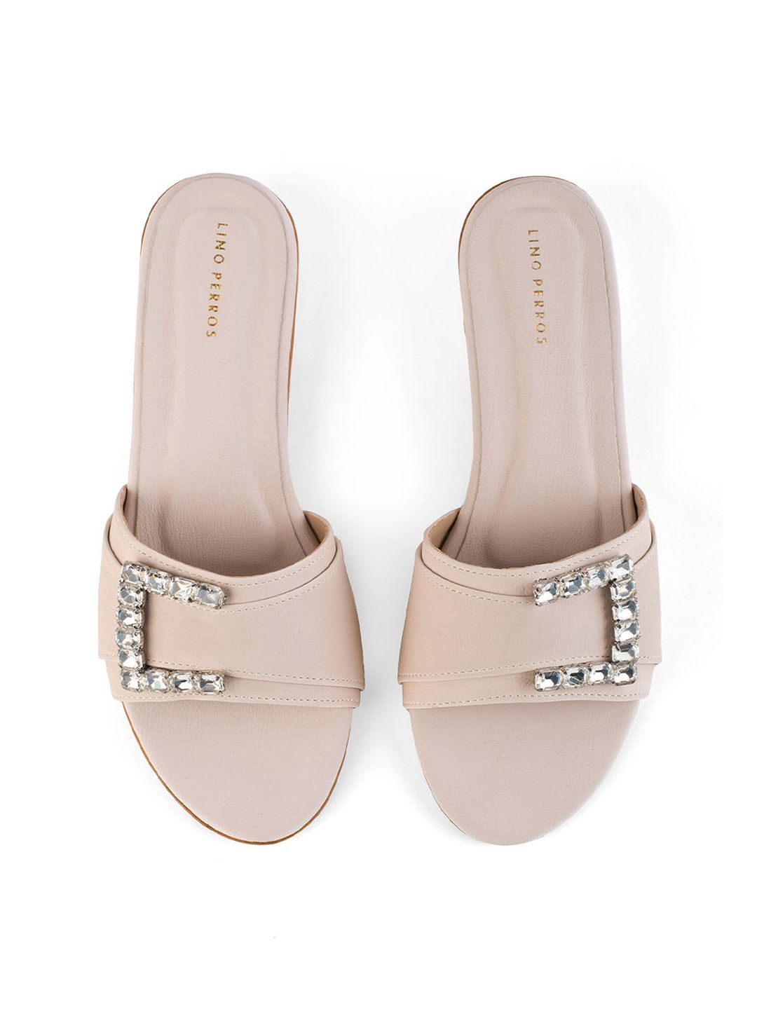 Lino Perros Women Embellished Open Toe Flats