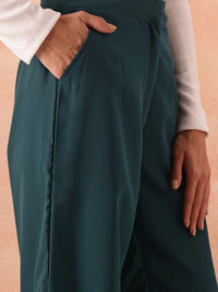 all about you Women Mid-Rise Flared Fit Semi-Formal Parallel Trousers