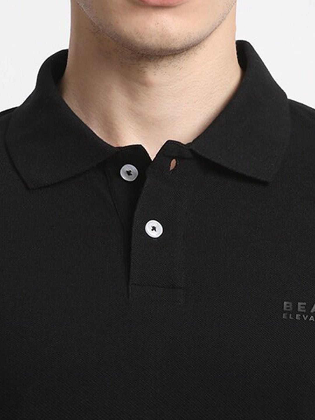 THE BEAR HOUSE Polo Collar Pure Cotton Slim Fit T-shirt