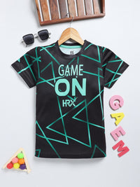 HRX by Hrithik Roshan Boys Geometric Printed T-shirt