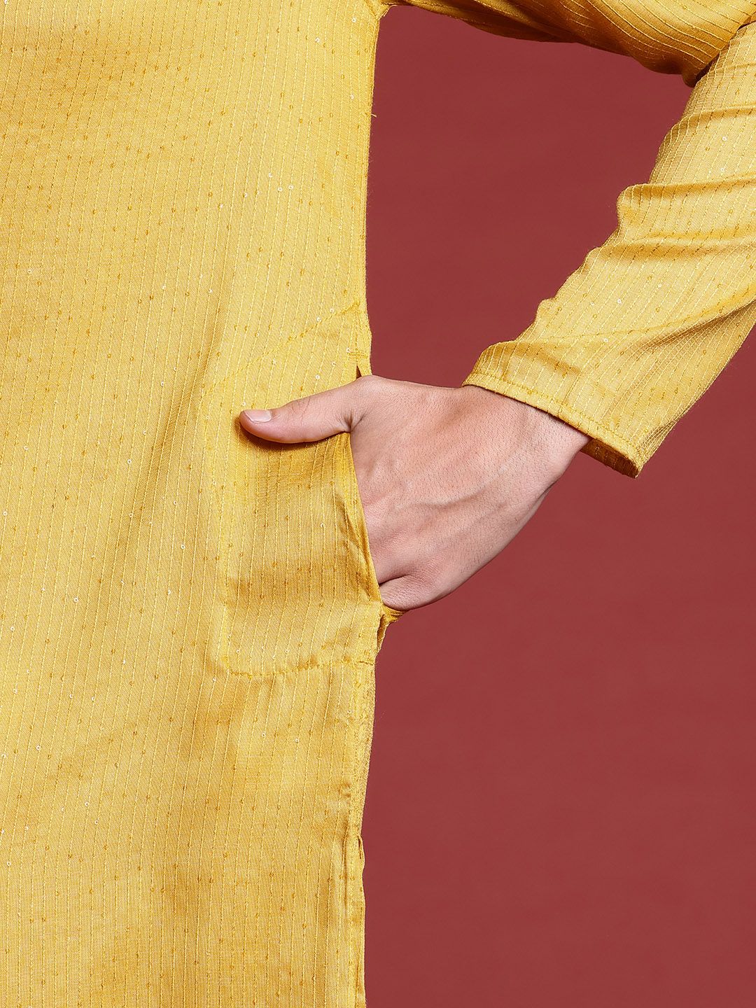 Anouk Tyohaar Collection Sequinned Asymmetric Kurta