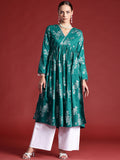 all about you Women Floral Printed Gotta Patti Detailing Floral Kurta