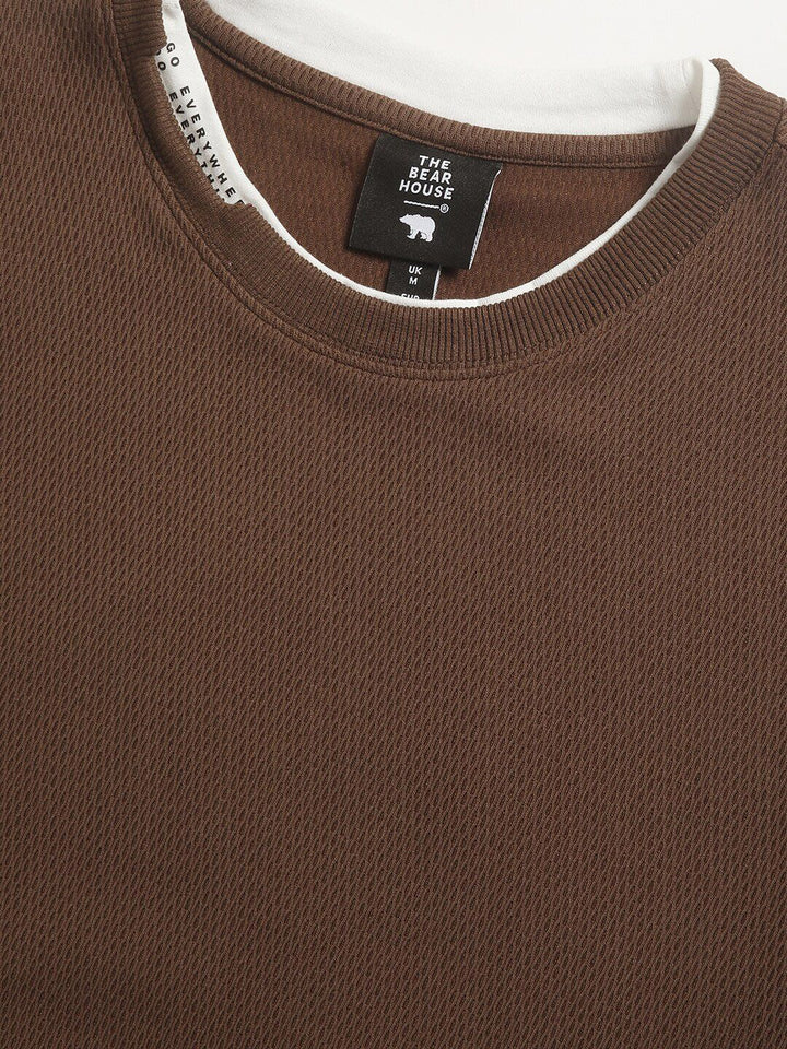 THE BEAR HOUSE Round Neck Long Sleeves Relaxed Fit T-shirt