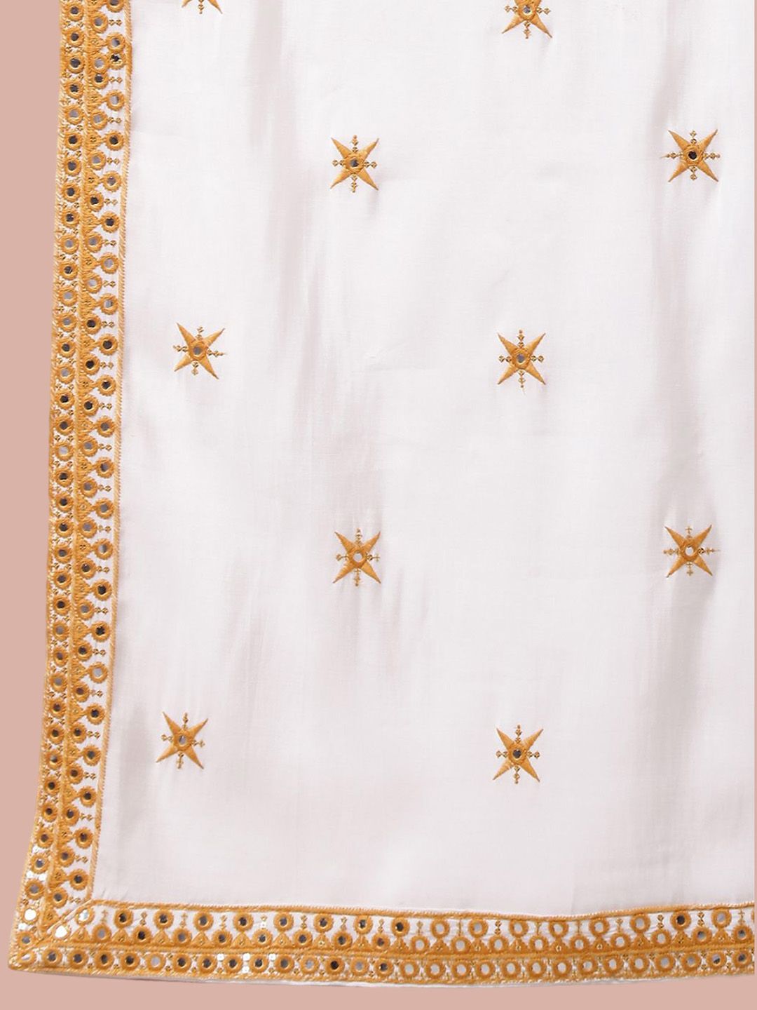 Jompers Embroidered Mandarin Collar Long Sleeves Kurta with Salwar & Dupatta