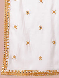 Jompers Embroidered Mandarin Collar Long Sleeves Kurta with Salwar & Dupatta