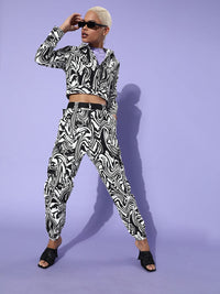 STREET 9 Women White Abstract Cargo Trousers