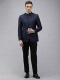 Park Avenue Self Design Mandarin Collar Regular Fit 2 Piece Party Suit