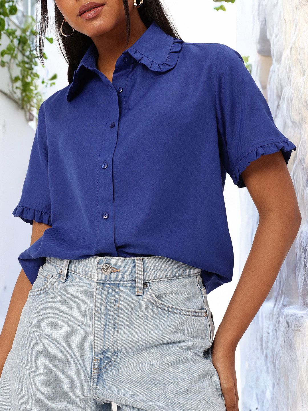 DressBerry Cute Femi Ruffle Romance Shirt