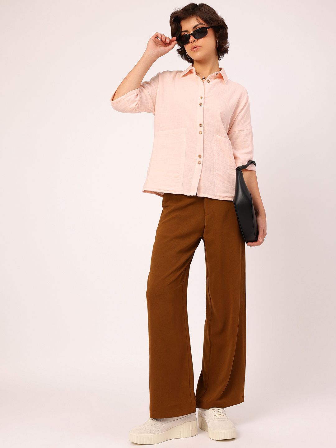 DressBerry Sunset Hues Mega Pockets Cotton Bliss Shirt