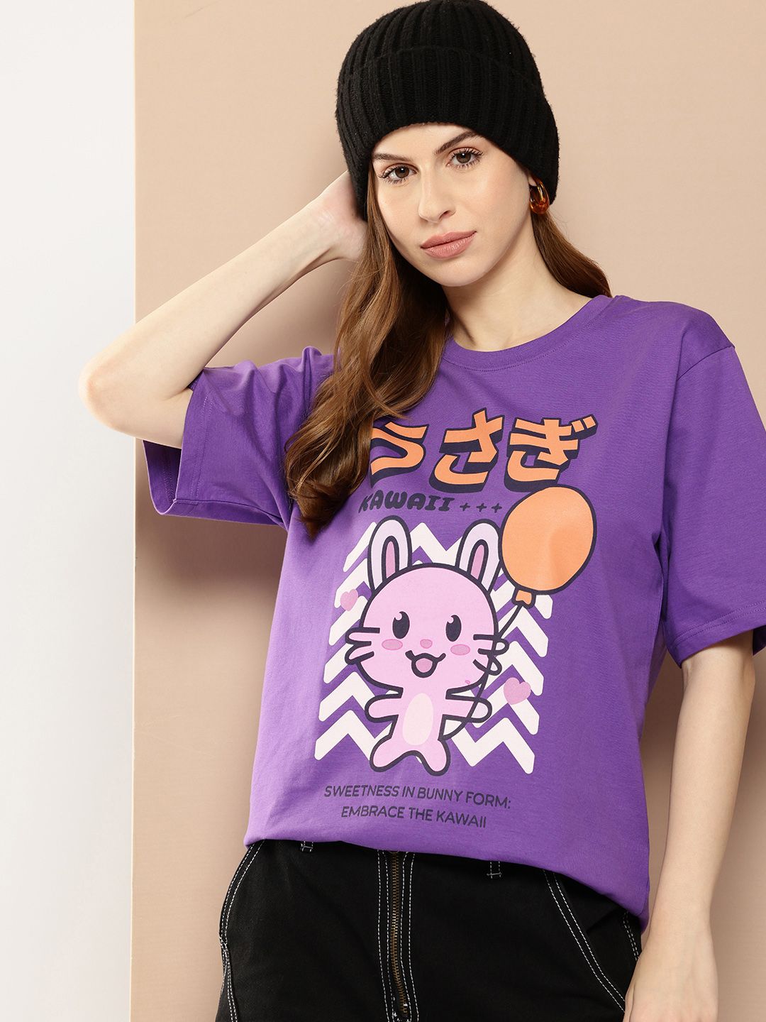 Difference of Opinion Printed Oversized Pure Cotton T-shirt