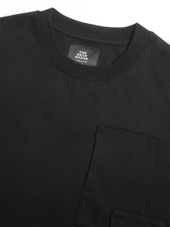 THE BEAR HOUSE Oversized Applique Design Crew Neck T-shirt