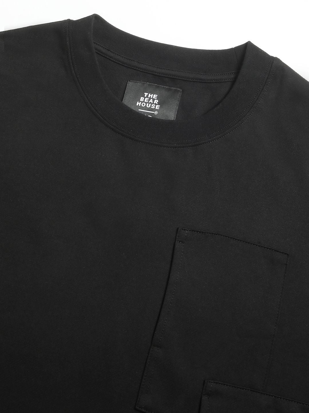 THE BEAR HOUSE Oversized Applique Design Crew Neck T-shirt