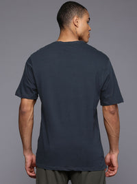 HRX by Hrithik Roshan Men Typography Printed Drop-Shoulder Sleeves Pure Cotton T-shirt