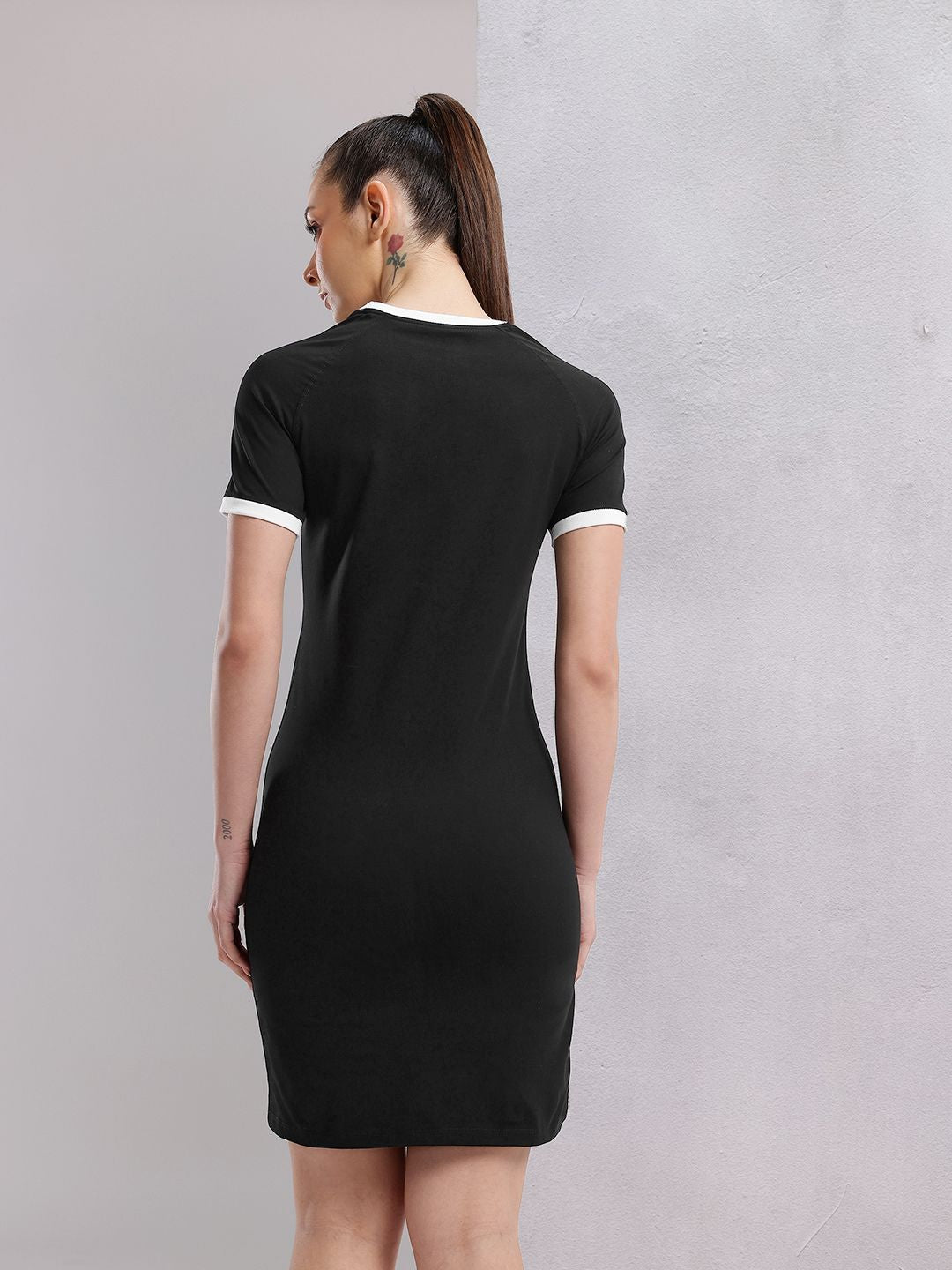 HRX by Hrithik Roshan Printed Monochrome T-shirt Dress