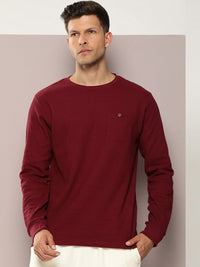 DILLINGER Men Waffle Structure Self Design Pockets T-shirt