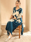 Indo Era Women Floral Printed Regular Sequinned Kurta with Salwar