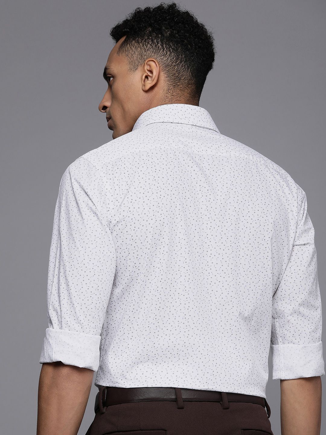 Raymond Pure Cotton Slim Fit Printed Formal Shirt