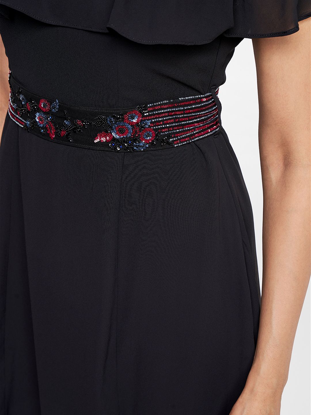 AND Black Off-Shoulder Maxi Dress