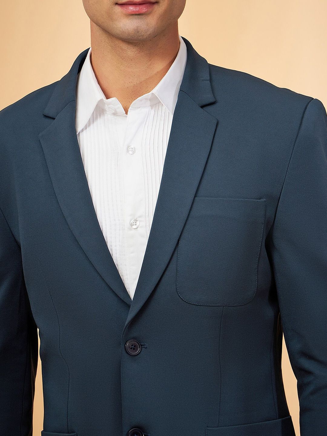 DENNISON Notched Lapel Collar Single Breasted Blazer