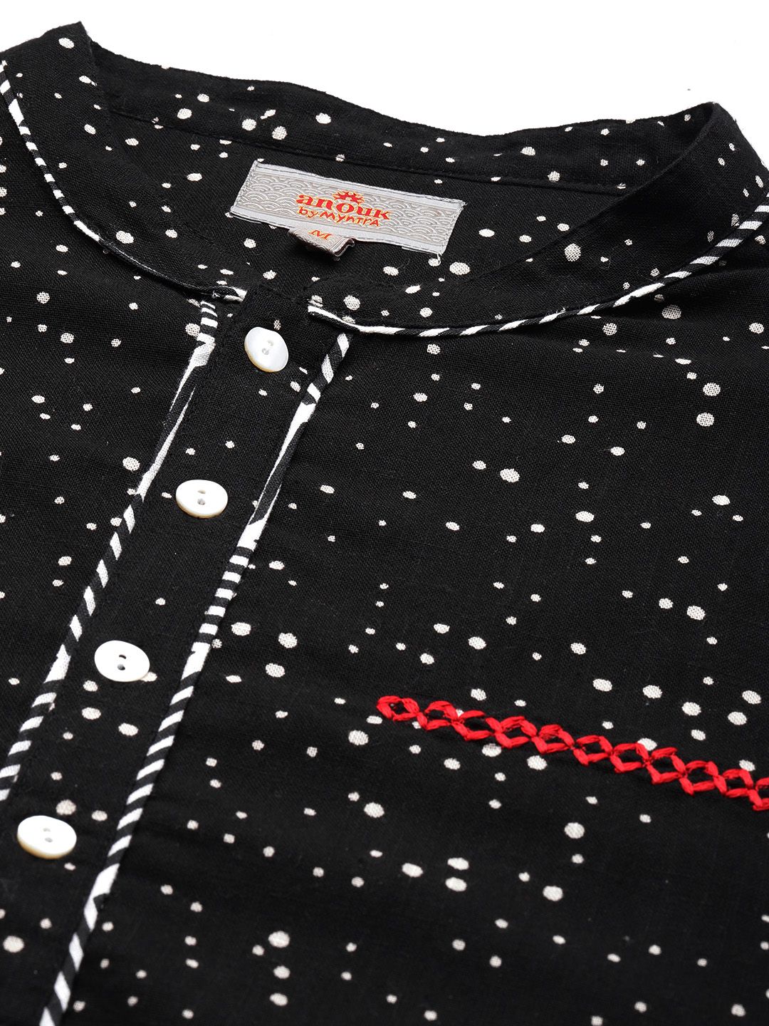 Anouk Men Geometric Printed Pure Cotton Kurta & Trousers