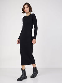 SASSAFRAS Long Sleeve Bodycon Midi Dress