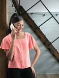 AND Solid Flutter Sleeve Top