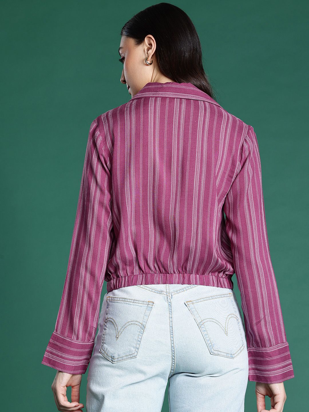 DressBerry Pure Cotton Opaque Striped Casual Shirt