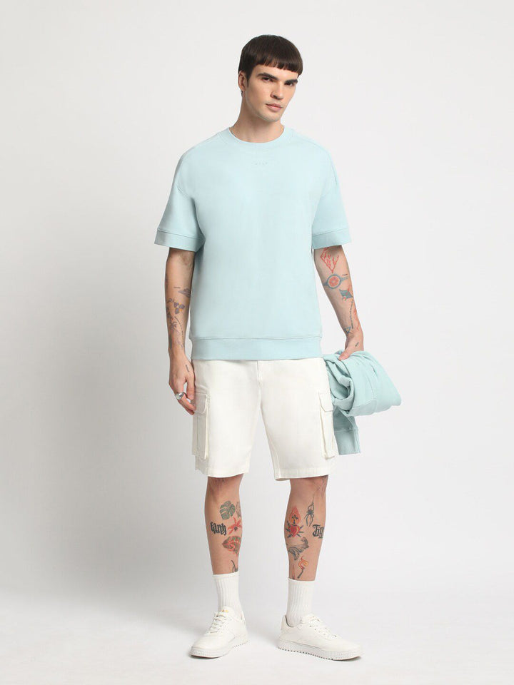 THE BEAR HOUSE Drop Shoulder Pure Cotton Relaxed Fit T-shirt