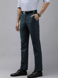 Park Avenue Men Mid-Rise Checked Formal Trouser