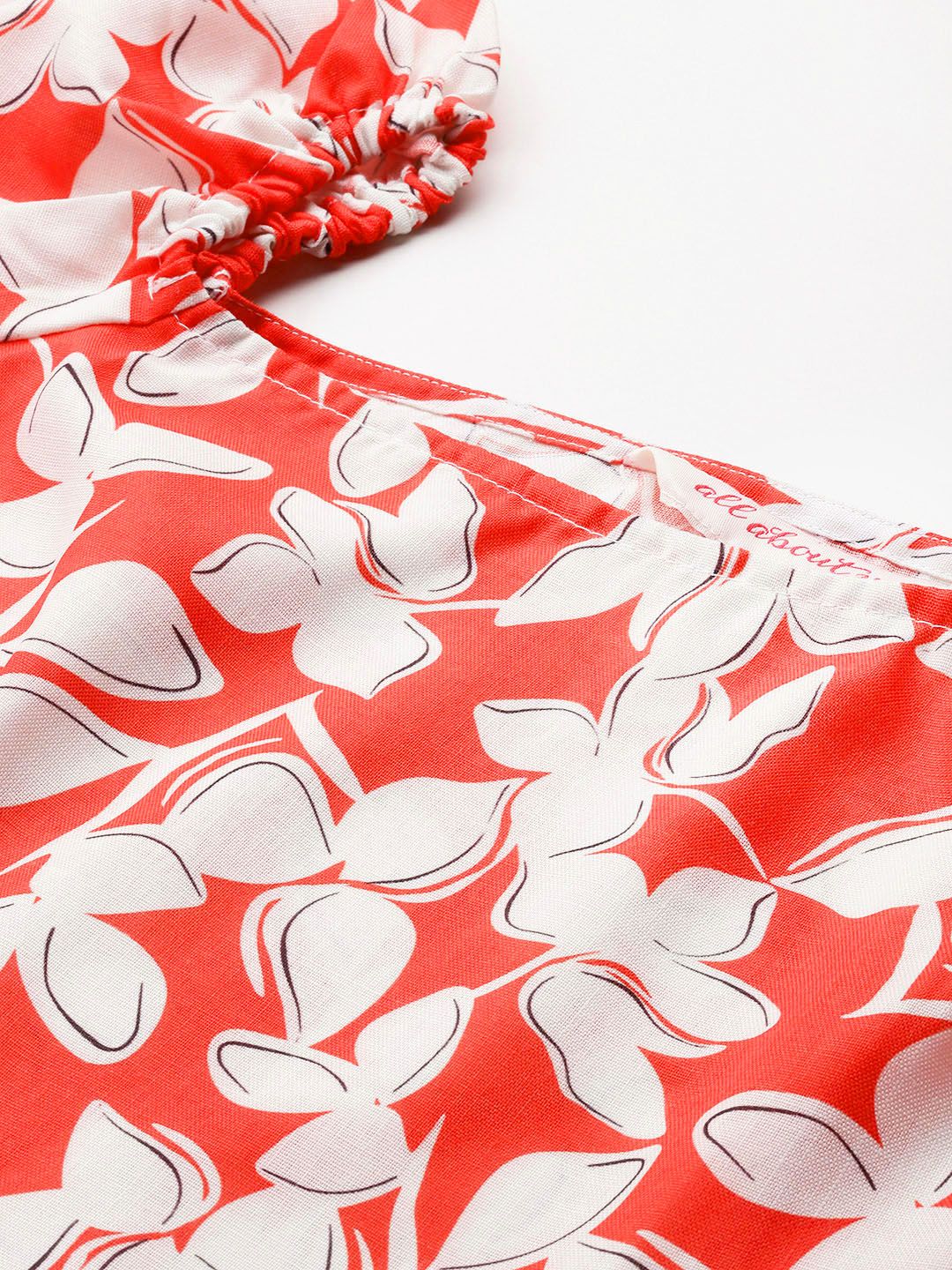 all about you Floral Print Puff Sleeve Sheath Mini Dress