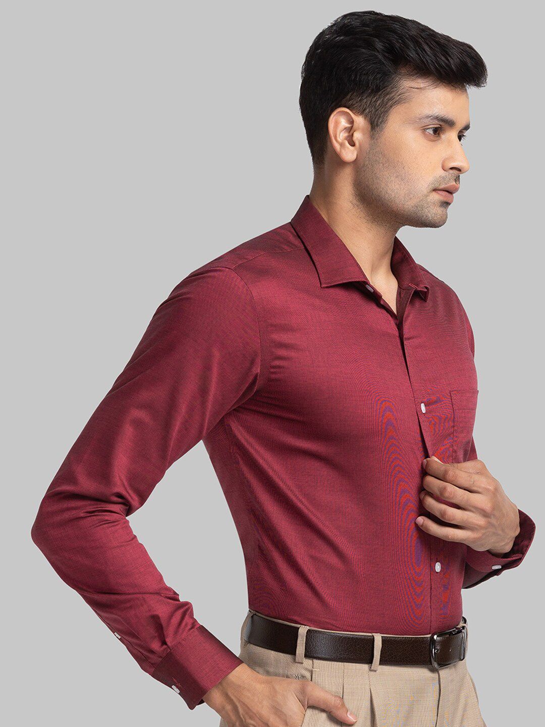 Park Avenue Spread Collar Long Sleeves Organic Cotton Slim Fit Formal Shirt