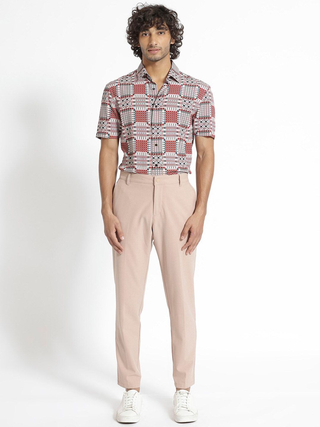 RARE RABBIT Men Boxem Slim Fit Ethnic Motifs Printed Shirt